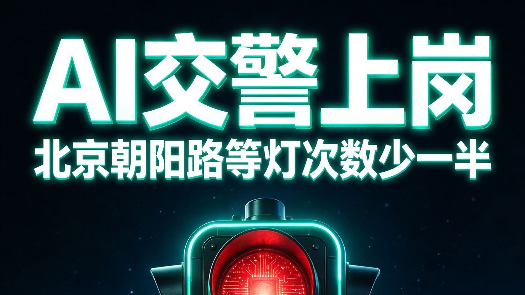 AI交警上岗，北京朝阳路等灯次数少一半🚦