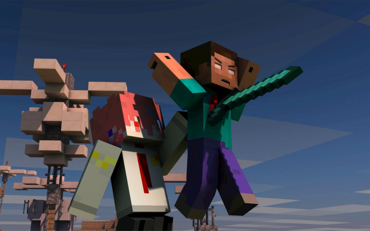 自制了几张我的mc皮肤的壁纸