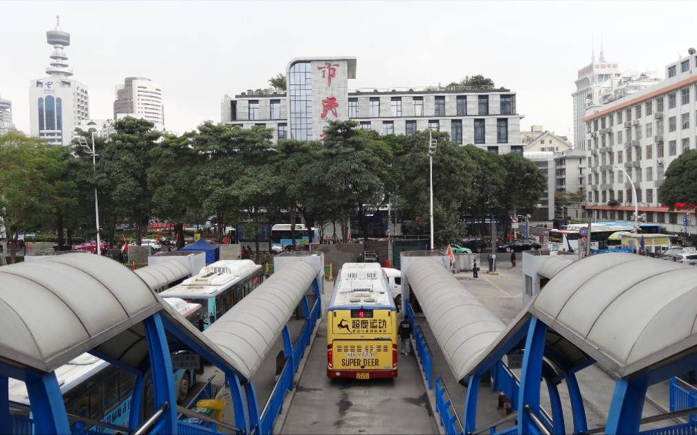 福漫补档018福州康驰新巴士6路公交仁德站金山浦上公交枢纽站前方展望