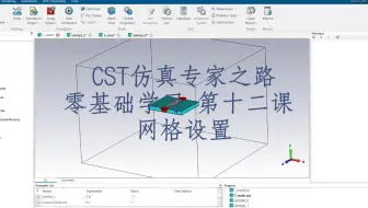 CST2022版零基础12 -  网格设置