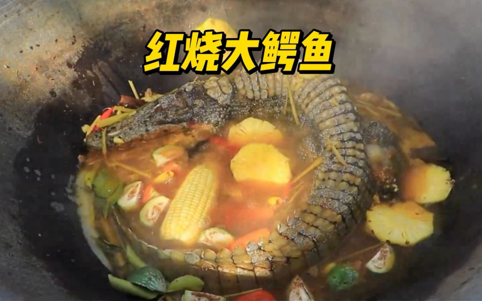 [图]越南特色美食-红烧大鳄鱼，你看馋了吗我的好兄弟！