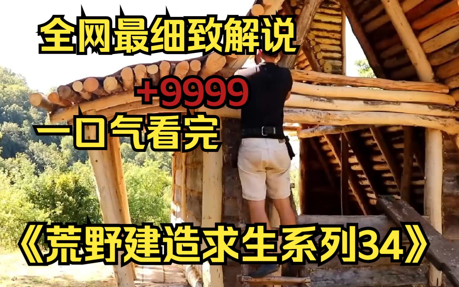 [图]【10小时】一口气看完《荒野建造求生系列34》9999部，看大神如何荒野变豪宅!助眠神视频，很少有人能坚持看完！