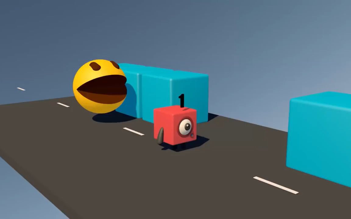 [图]数字积木：Numberblocks Hundrets and One vs Pacman Fanmade