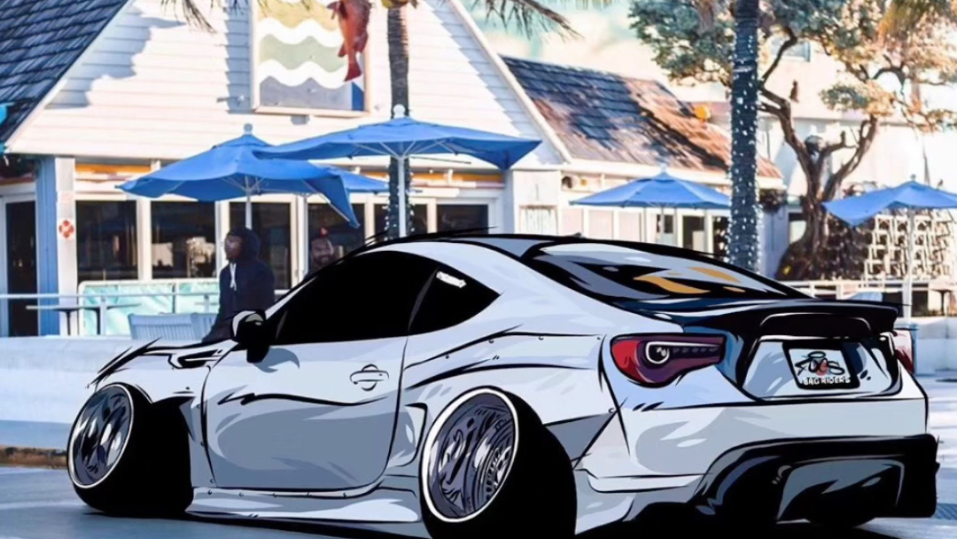 丰田86 斯巴鲁brz 漫画小车车 低趴姿态风格_哔哩哔哩 (゜-゜)つロ 干