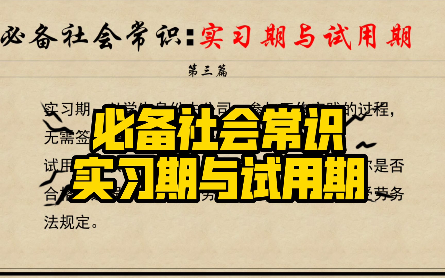 不要逼我们整顿职场,成年人必备社会常识,实习期与试用期哔哩哔哩bilibili