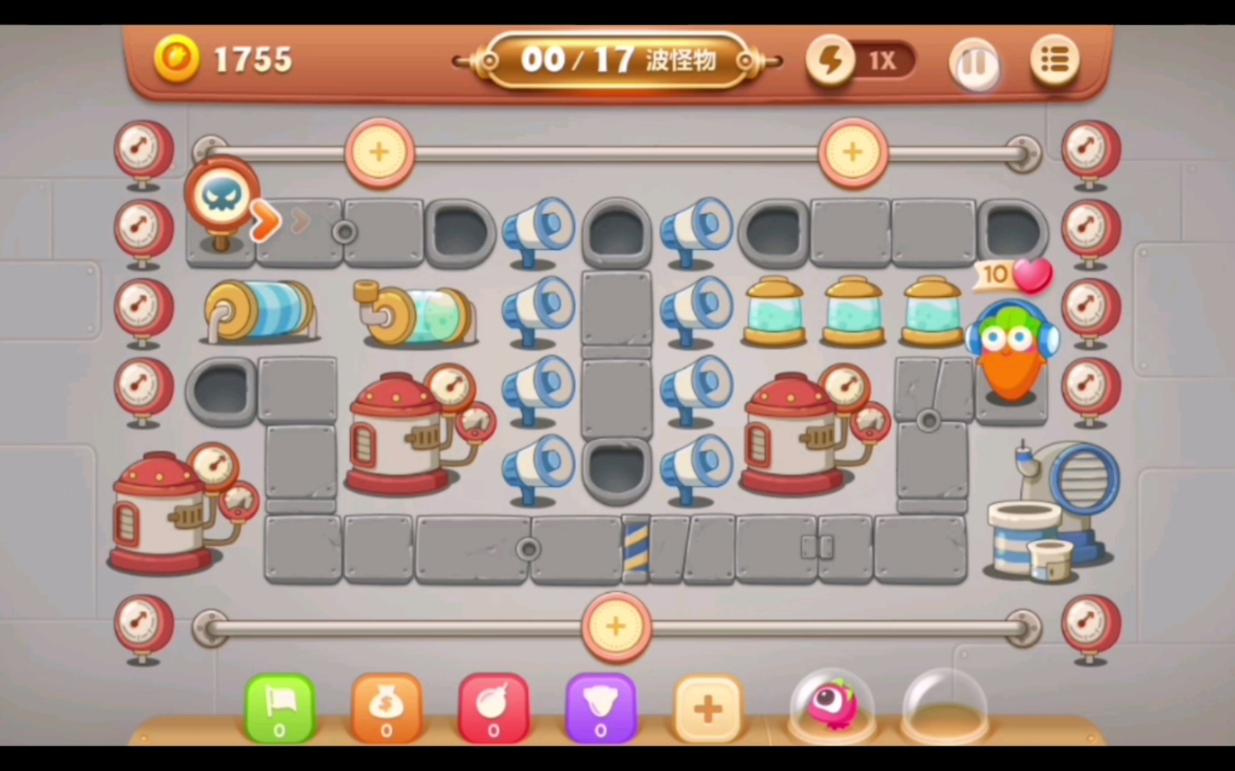 保卫萝卜3 工厂 第38关 攻略