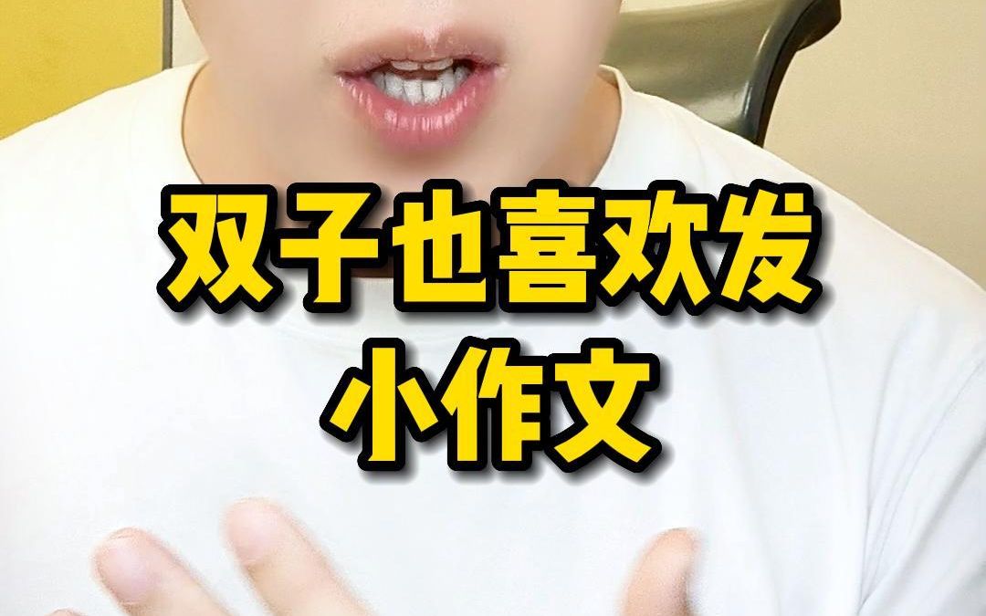 双子也喜欢发小作文哔哩哔哩bilibili