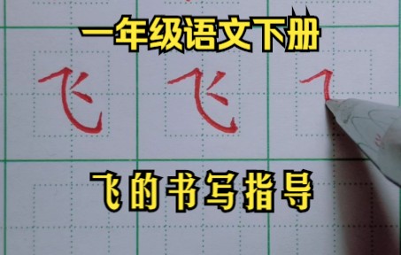 6.一年级下册:飞的写法哔哩哔哩bilibili