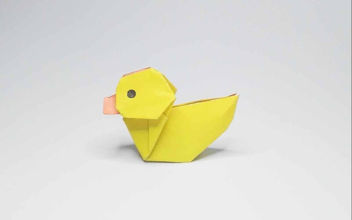 活动作品一分钟折纸经典小黄鸭时尚高级又有趣