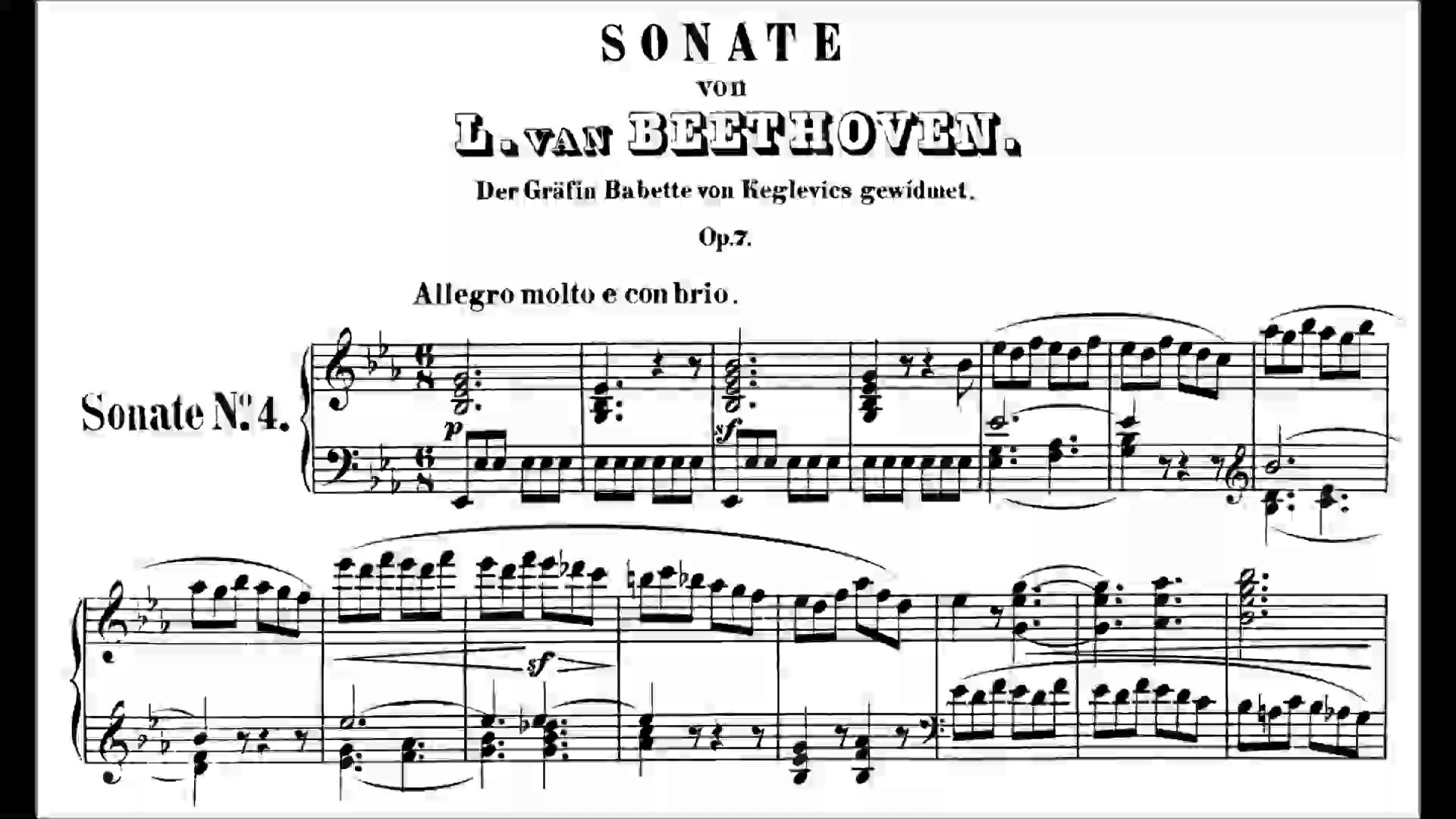 [图]贝多芬 第4号 降E大调 钢琴奏鸣曲 Beethoven: Piano Sonata No.4 in Eb Major