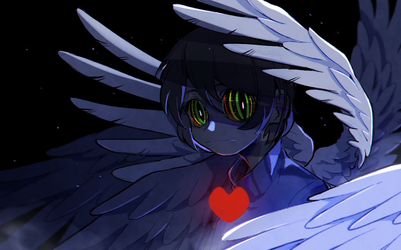 【绘画过程】一只ge线的天使frisk