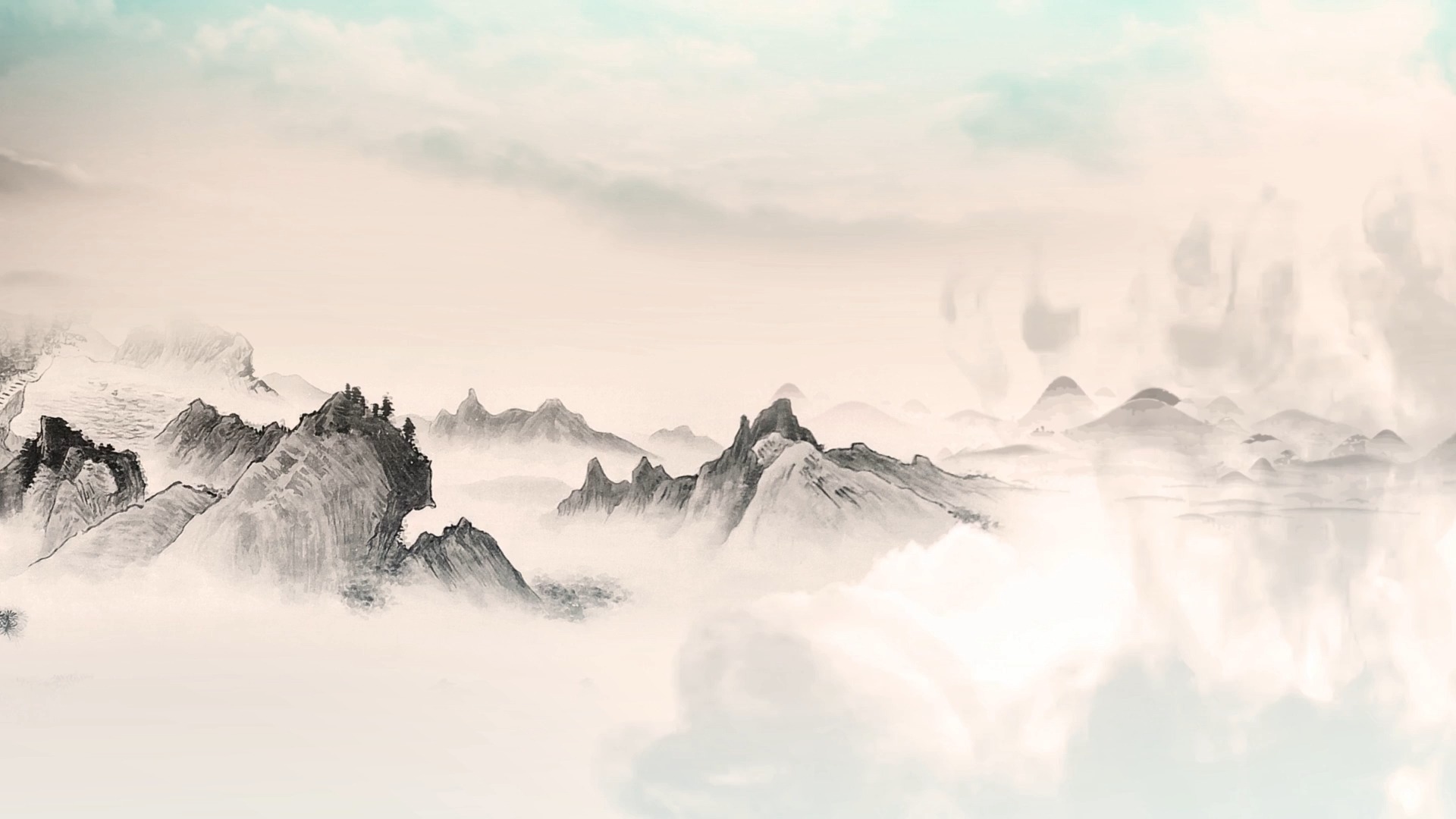 大气中国风开场片头背景素材,震撼片头素材.