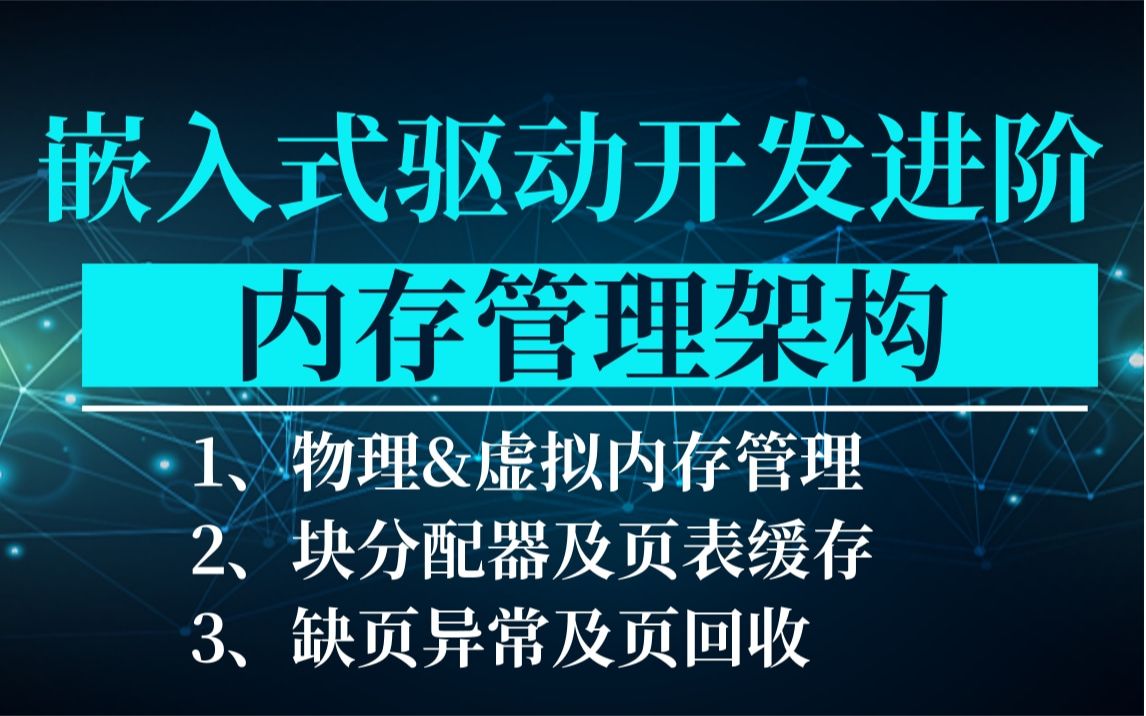 [图]【零声教育Linux内核VIP试听课】Linux内核《内存管理架构》|物理&虚拟内存管理|块分配器及页表缓存|缺页异常及页回收|处理器缓存及KASAN|内存池