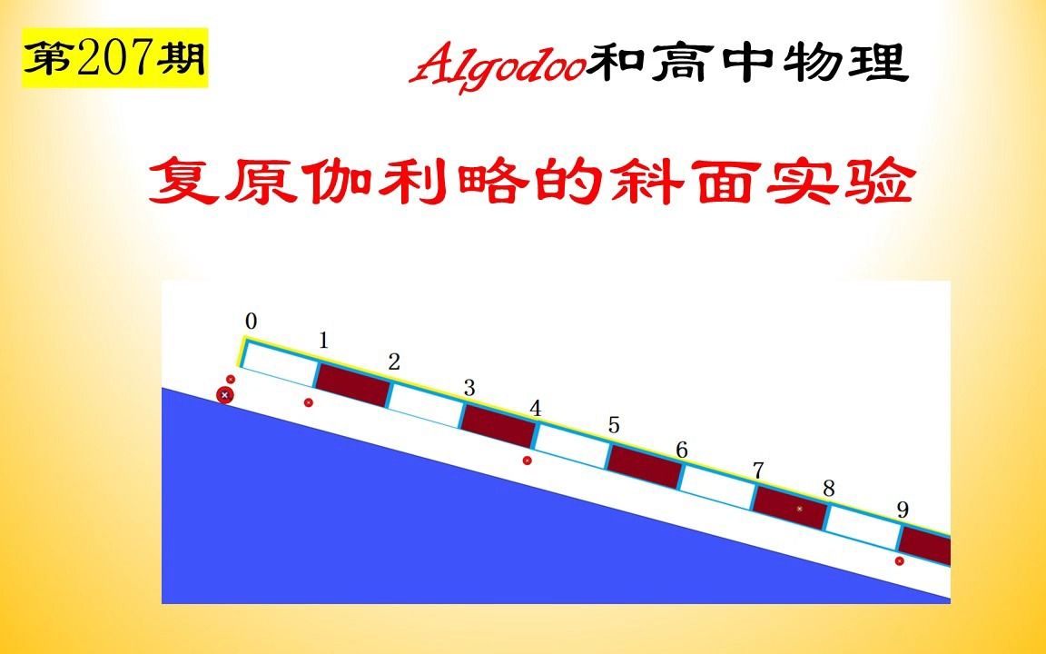 【207】algodoo和物理-复原伽利略的斜面实验