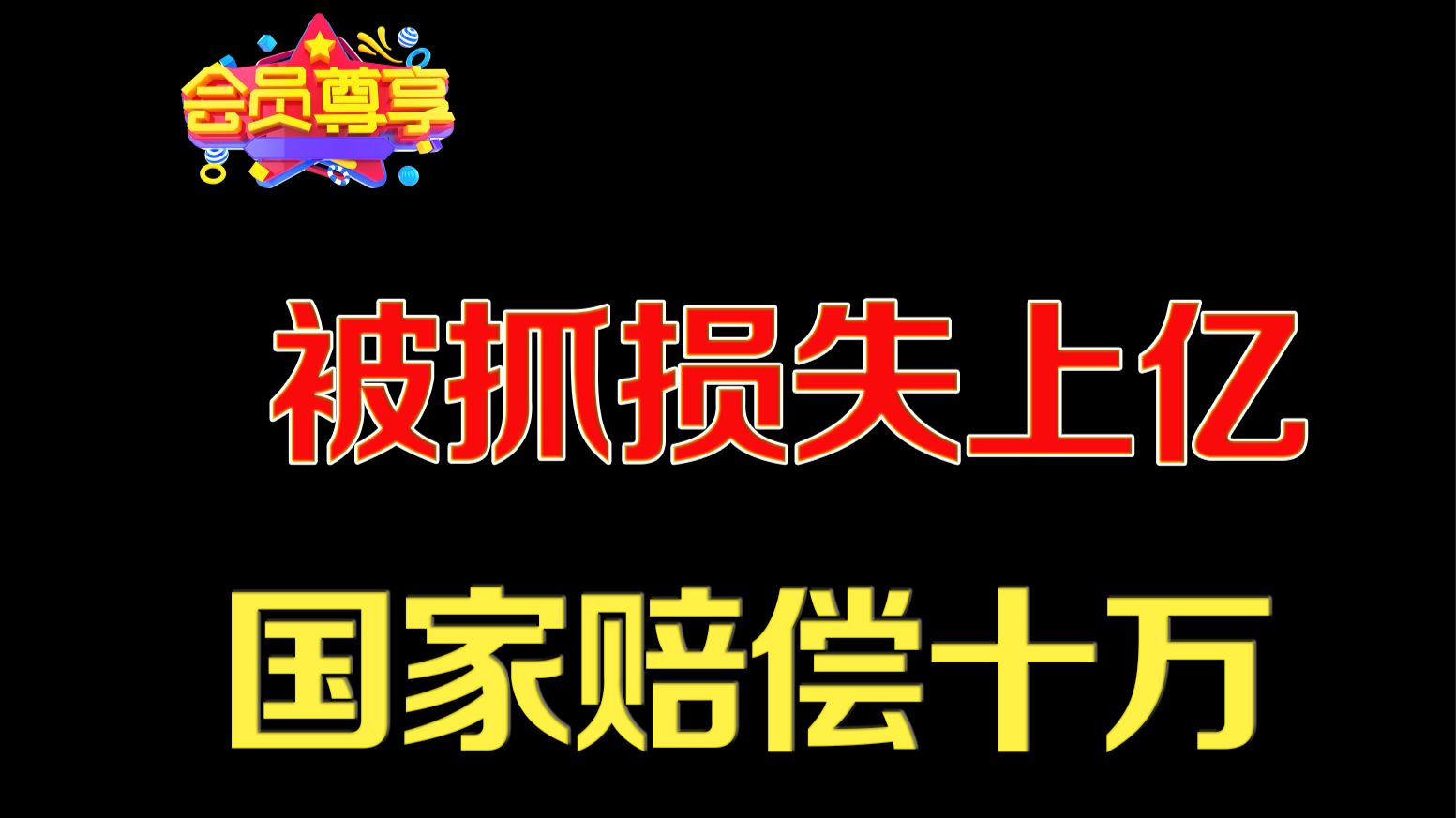 因为被抓损失上亿千万，国家赔偿几十万。这个标准是怎么定的？