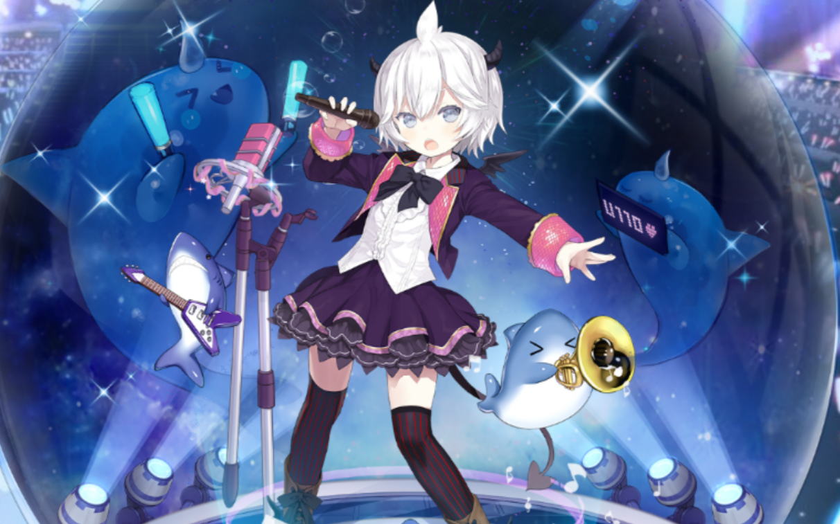 【碧蓝航线】u-110蒜头鲨偶像皮肤展示_哔哩哔哩_bilibili