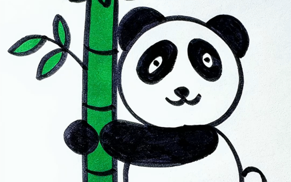 四川大熊猫简笔画图片