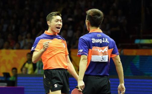 2016年韩国公开赛 男双决赛 许昕 张继科vs郑荣植 李尚洙(湾湾解说)