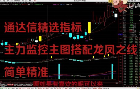 通达信精选指标——主力监控主图搭配龙凤之线,简单精准哔哩哔哩bilibili