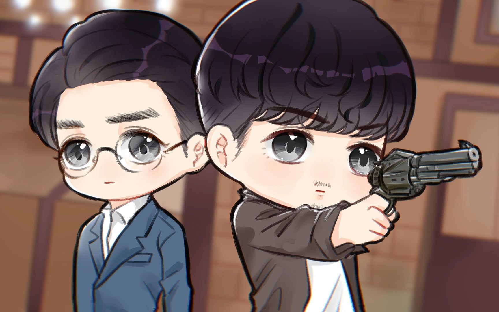 【镇魂/巍澜】拔枪名场面绘画过程