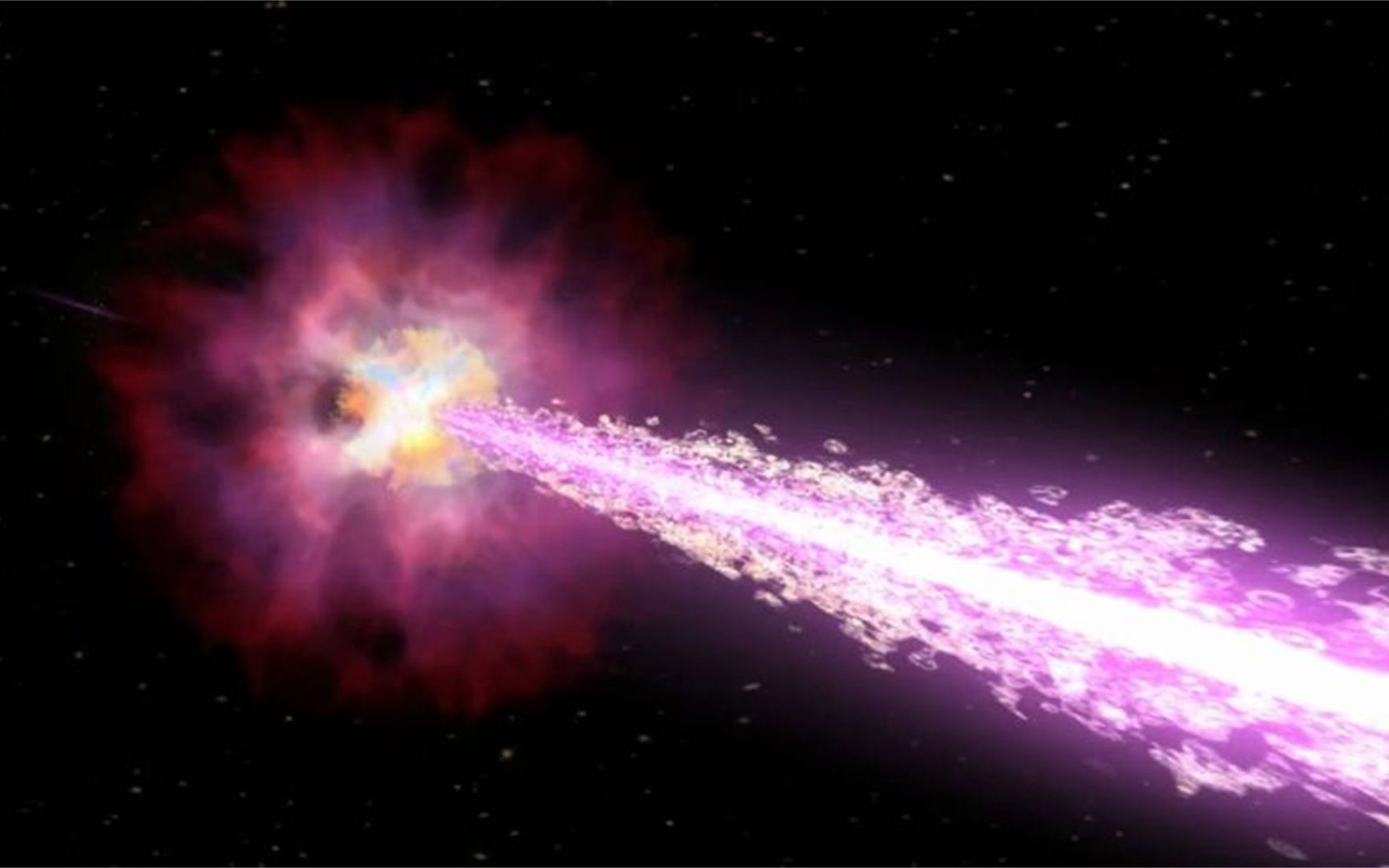 如果一束伽马射线暴,击中地球,地球将会面临什么样的危险?