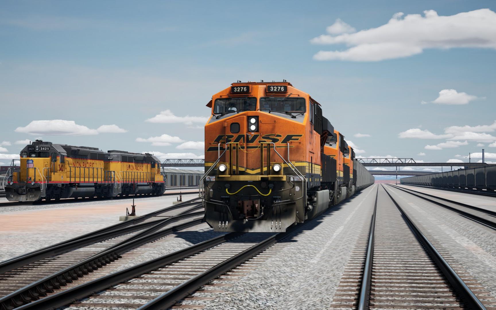 模拟火车世界3|tsw3:四机牵引2.5km煤列通过谢尔曼山