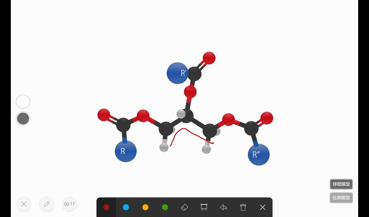 【化学】甘油三酯分子模型哔哩哔哩bilibili