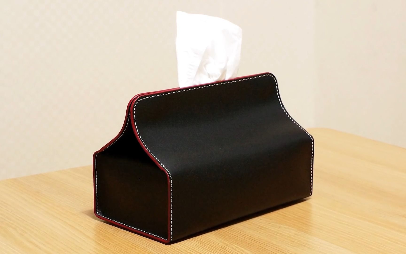 【手工皮具】日常皮制纸巾盒制作过程【免费图纸】