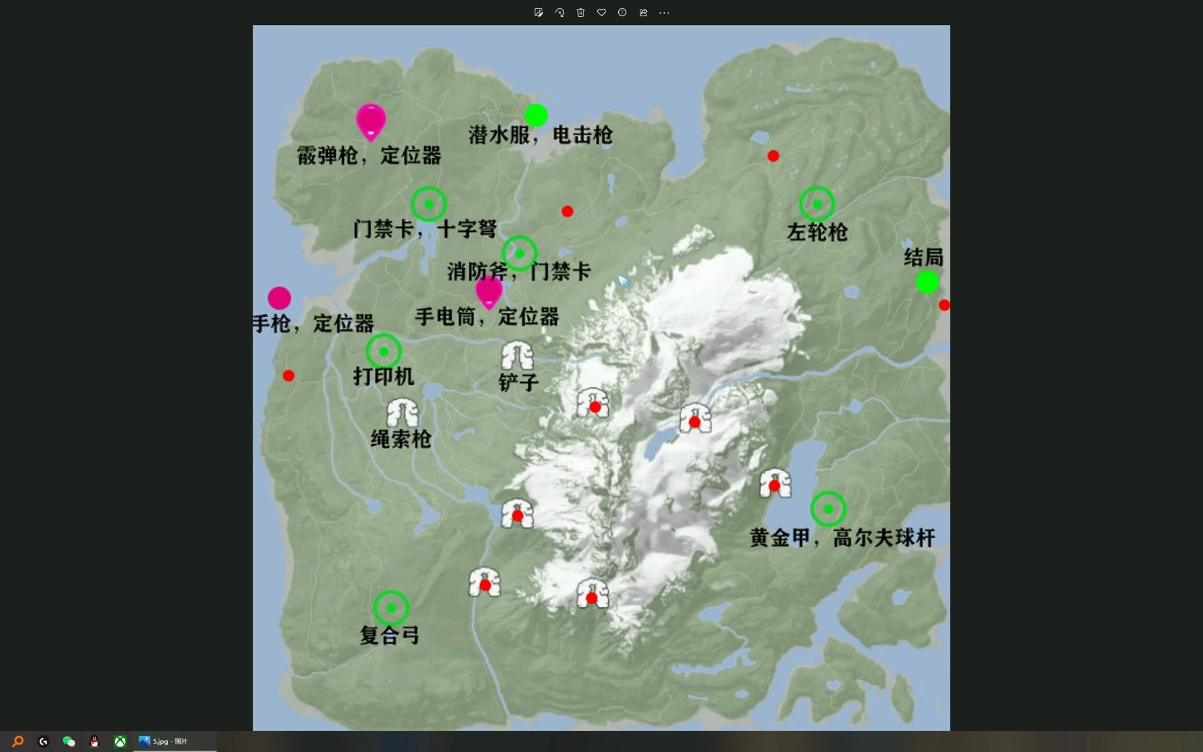 森林物品位置地图图片