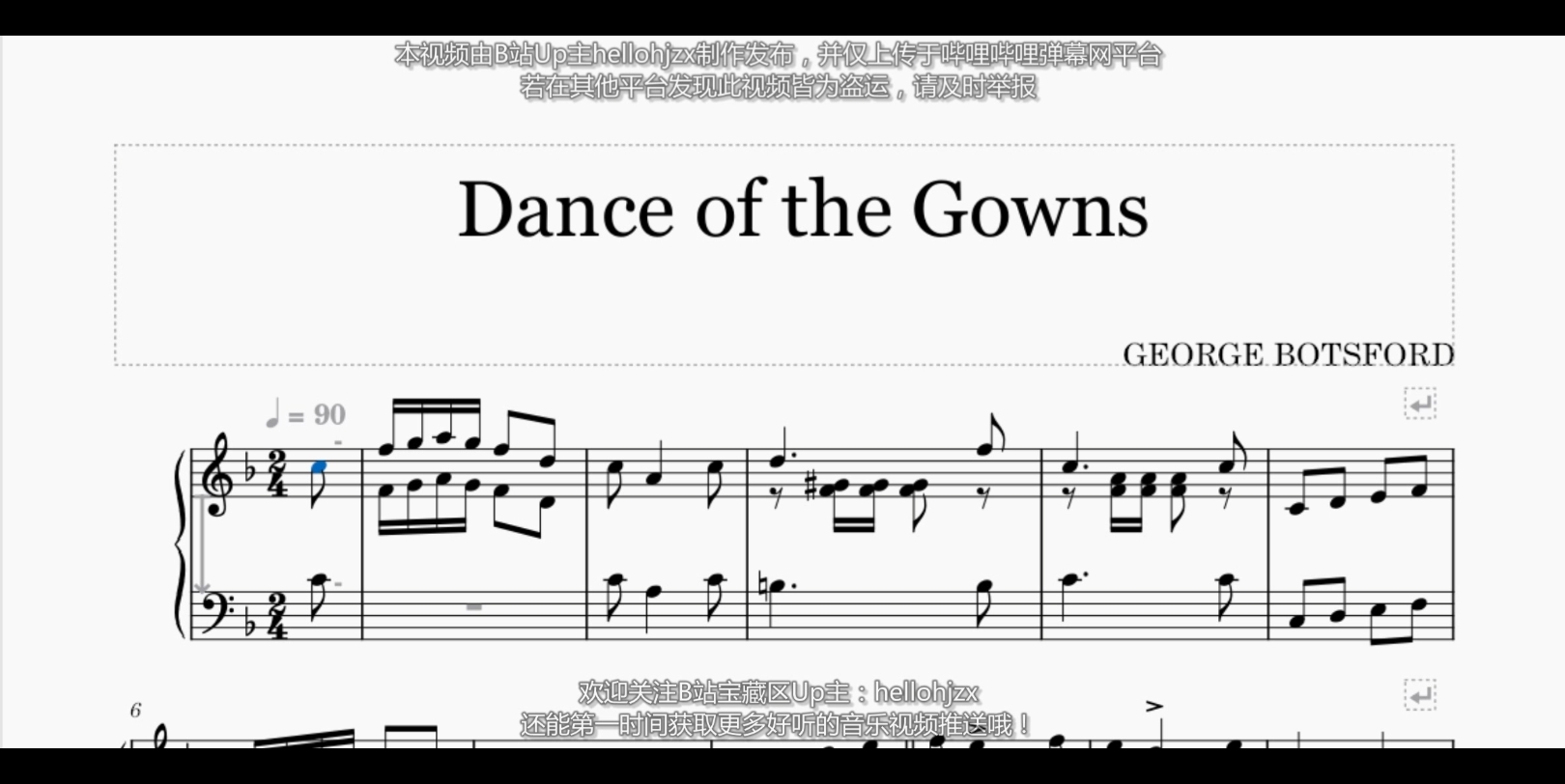 [图]乔治·博茨福德：《长裙礼服之舞（二步舞曲）》-George Botsford:Dance Of The Gowns（1909年出版的拉格泰姆二步舞曲）