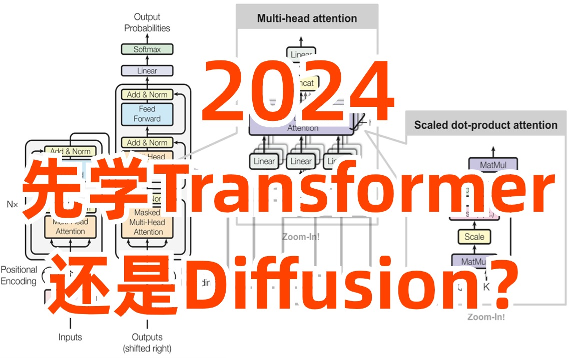 2024年AI领域必备技能:Transformer 和 Diffusion,到底先学习哪一个?哔哩哔哩bilibili