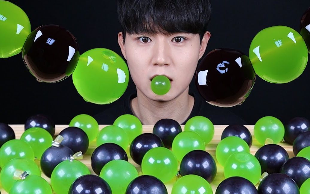 大口吃播kgxhwang吃水果果冻