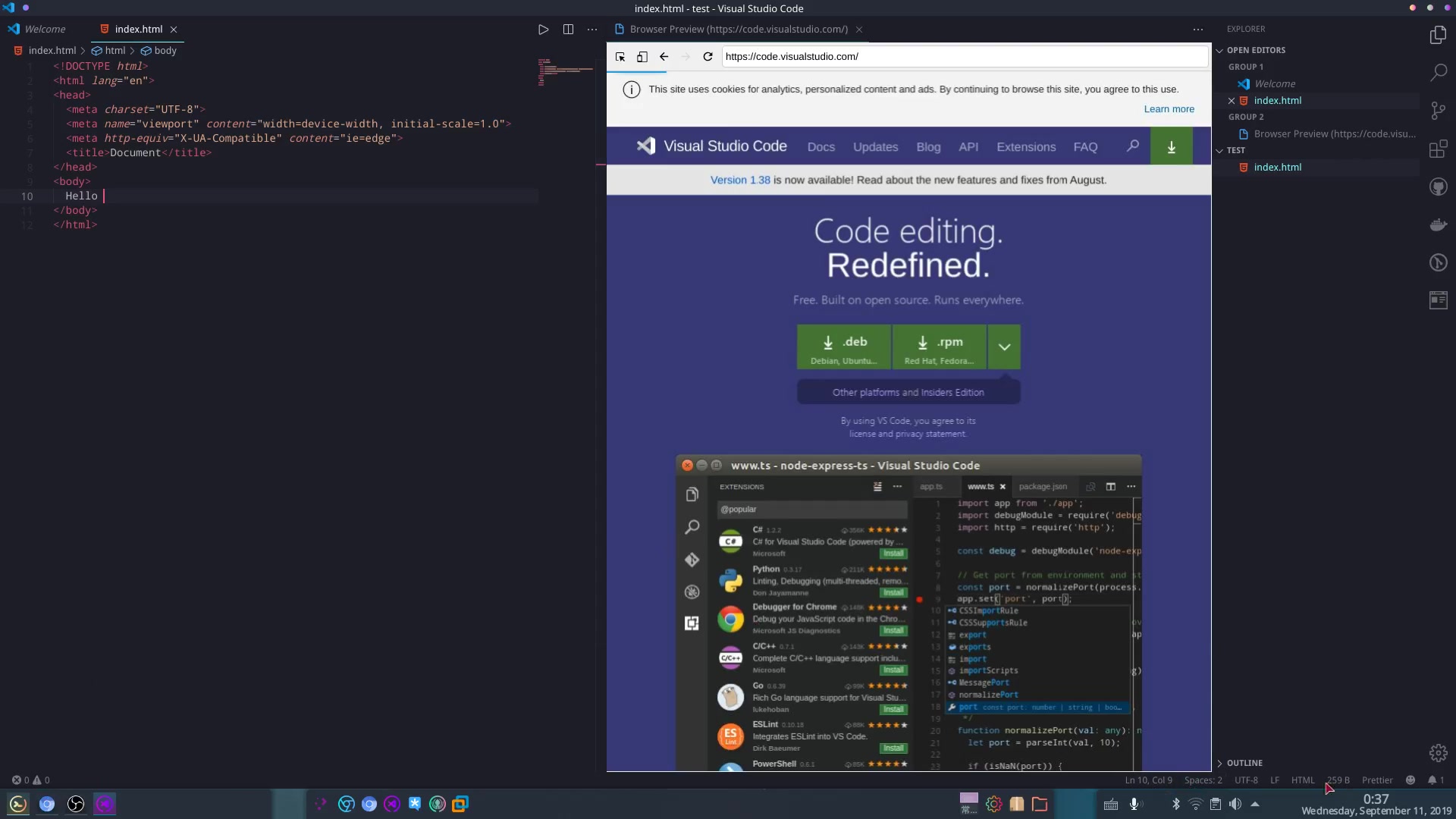 VSCode 插件：Browser Preview_哔哩哔哩 (゜-゜)つロ 干杯~-bilibili