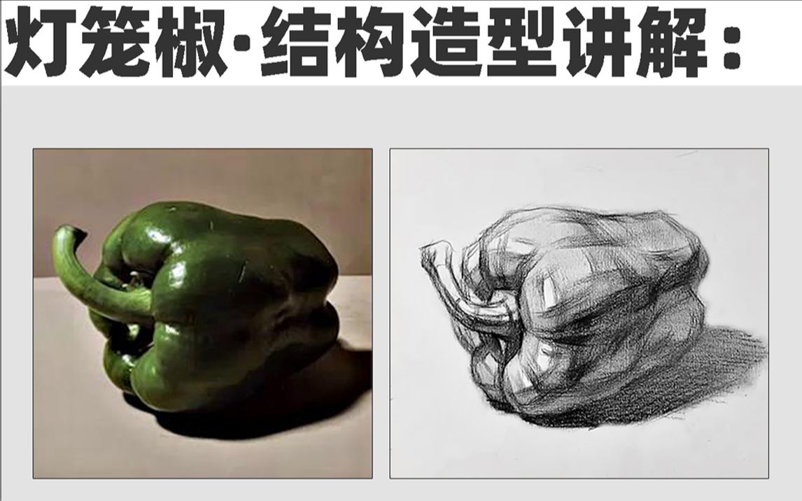 青椒素描画法步骤图片图片