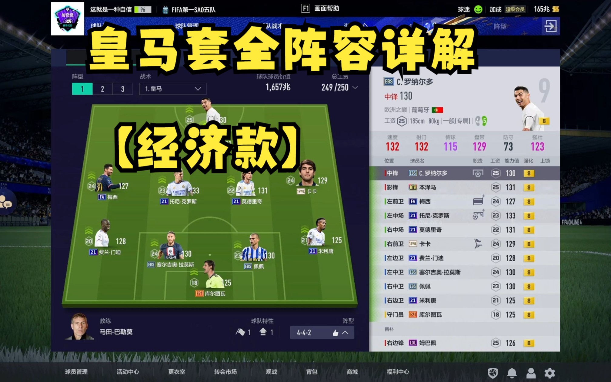 【fifaol4】皇马套详解,选卡思路