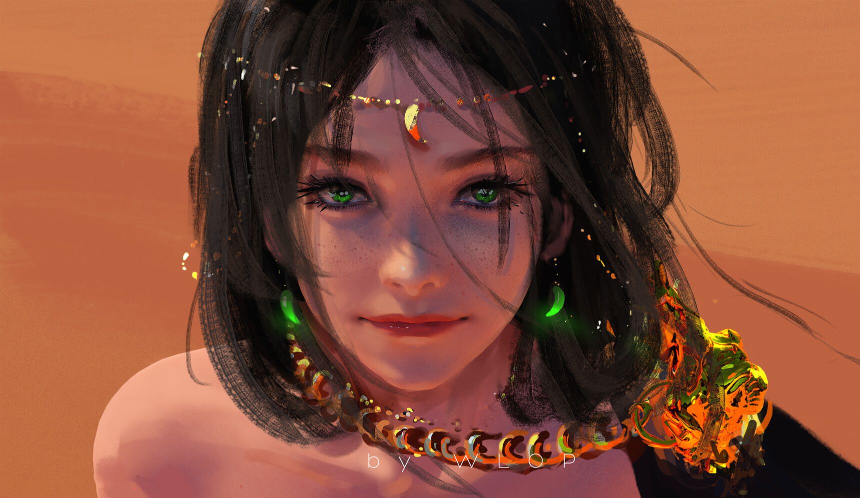 wlop鬼刀壁纸高清合集原插漫画4k8k手机电脑动态素材图片psd笔刷