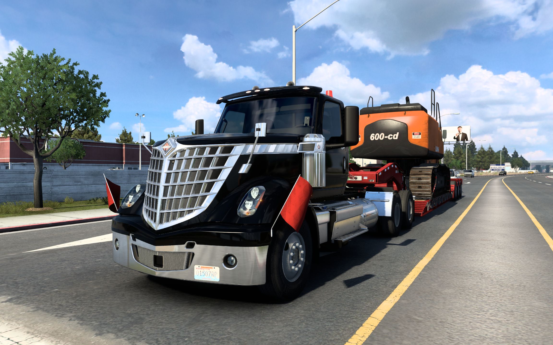 第30集丨美国卡车模拟这次咱们美卡运输的是一个600cd挖掘机