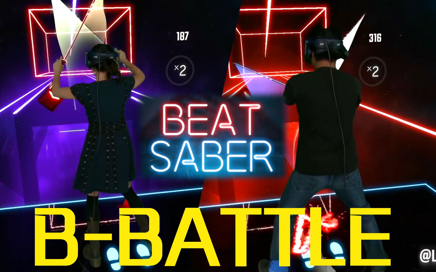 beat saber 電音光劍對戰模式 b-battle_嗶哩嗶哩 (゜-゜)つロ 乾杯