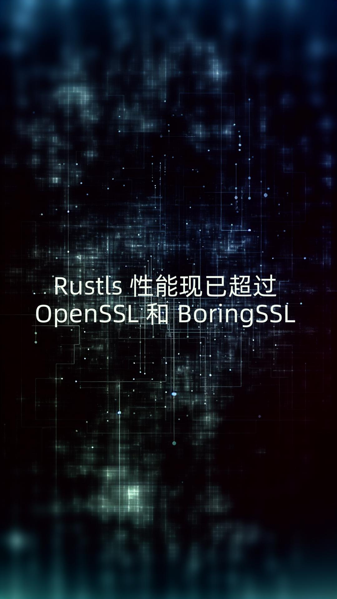 Rustls 性能现已超过 OpenSSL 和 BoringSSL哔哩哔哩bilibili