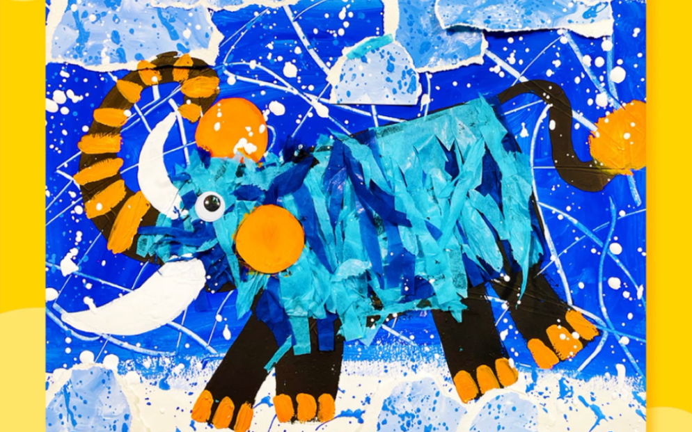 活动  少儿创意美术课程《史前猛犸象》