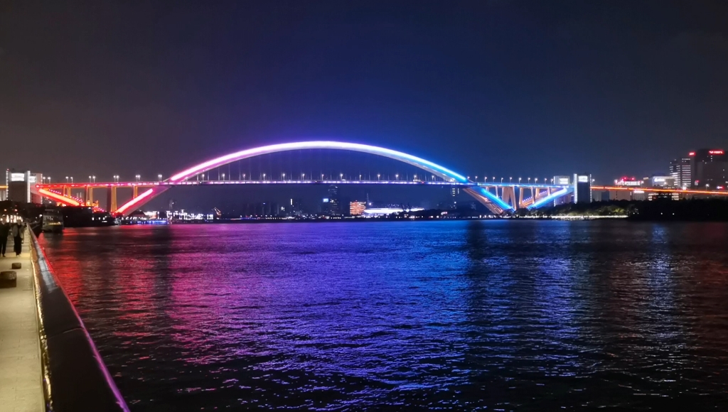 卢浦大桥夜景图片