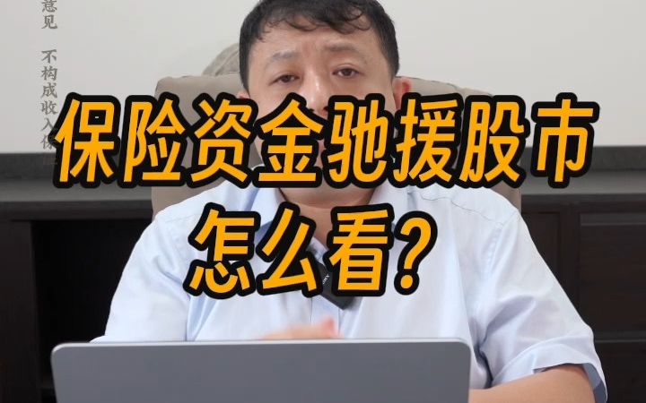 保险资金驰援股市怎么看?哔哩哔哩bilibili