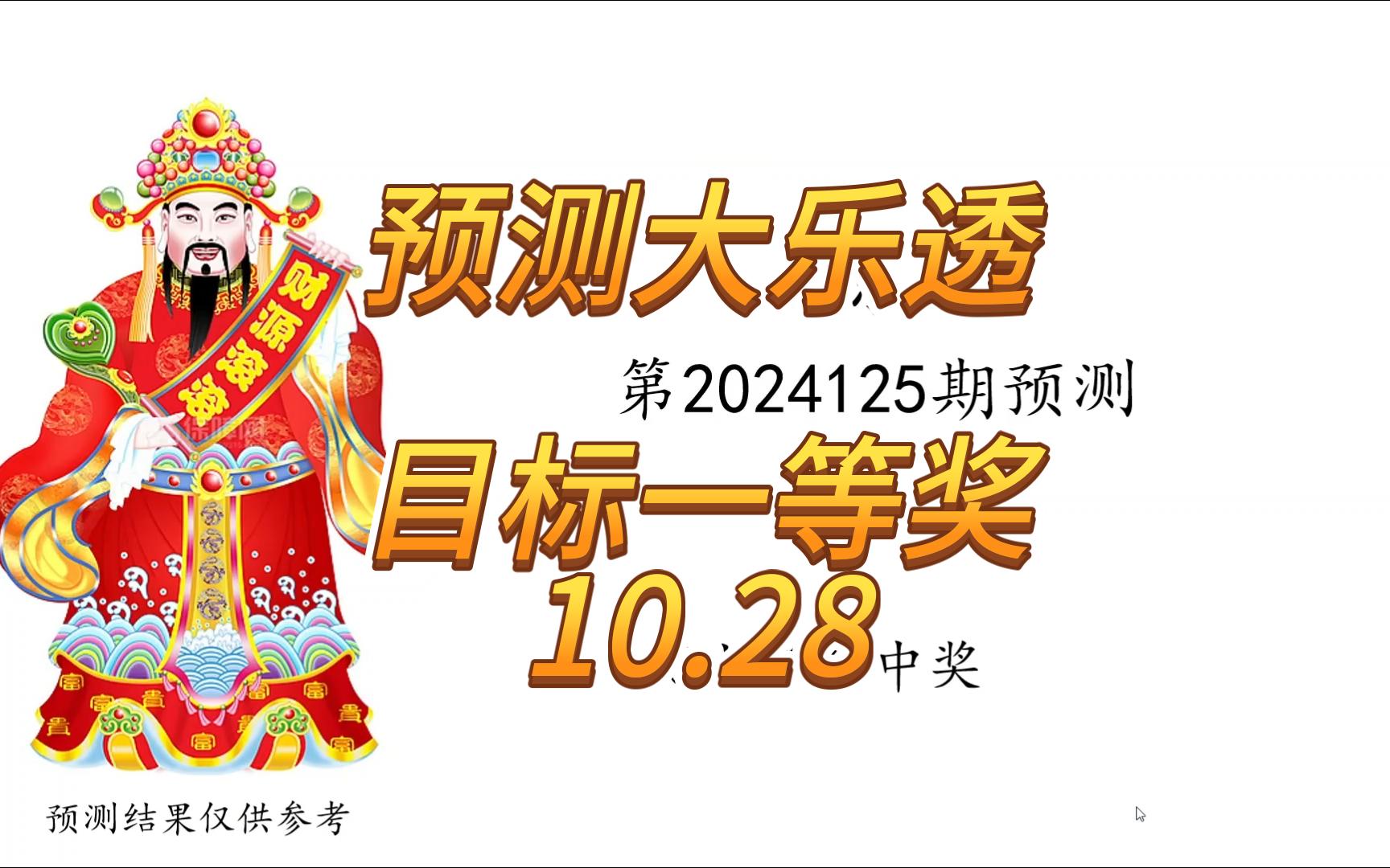 【24125期大乐透预测】10.28开奖,祝大家今晚中大奖哔哩哔哩bilibili