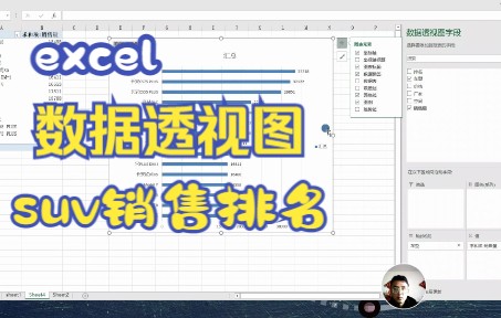 用excel做一个22年1月全国s u v销售量排名图表哔哩哔哩bilibili