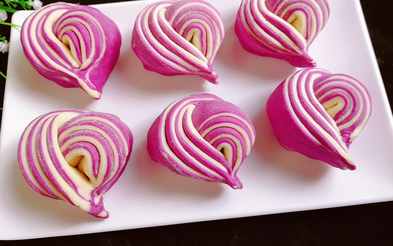 高颜值的爱心花卷,做法简单快捷,吃进心里暖暖的
