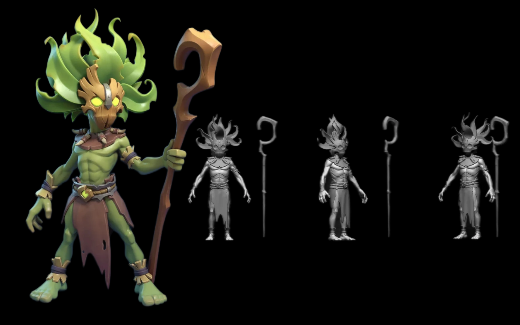 【zbrush教程】经典游戏角色模型制作 zbrush哥布林模型雕刻 装备制作