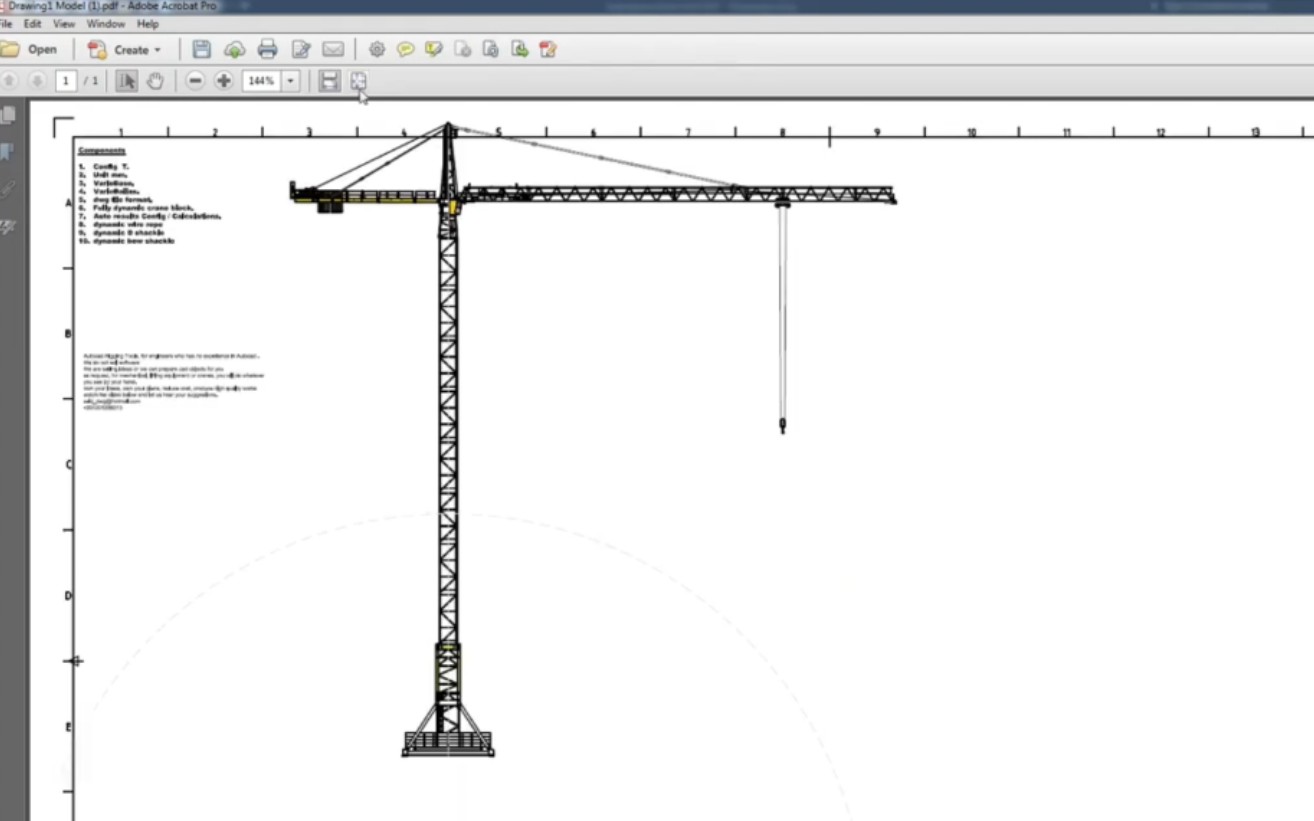 使用AutoDesk AutoCAD导出塔式起重机的平面作业图哔哩哔哩bilibili