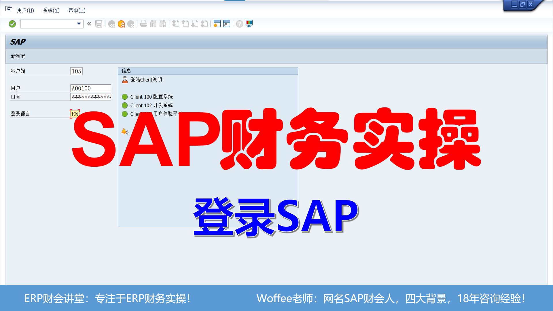 SAP财务实操《登录SAP》@SAP快速入门哔哩哔哩bilibili