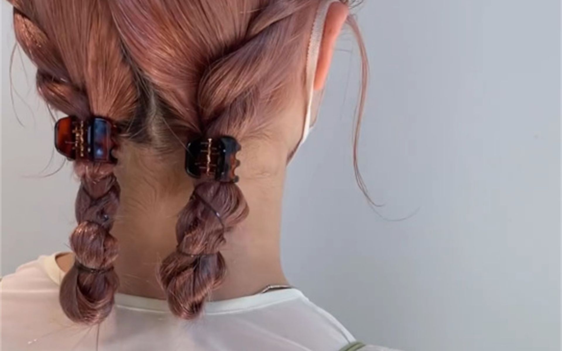 发量多可以选择的羊角辫0494