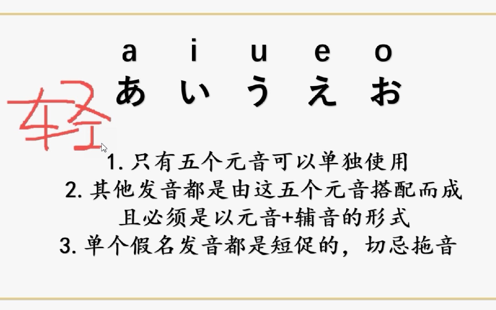 日語學習零基礎學五十音圖5種發音類型104個假名看完全明白